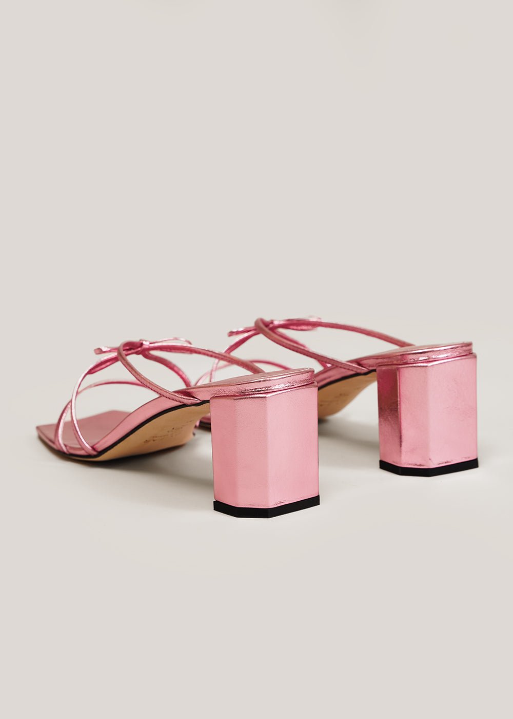 June Sandals in Metallic Pink by BY FAR – New Classics Studios