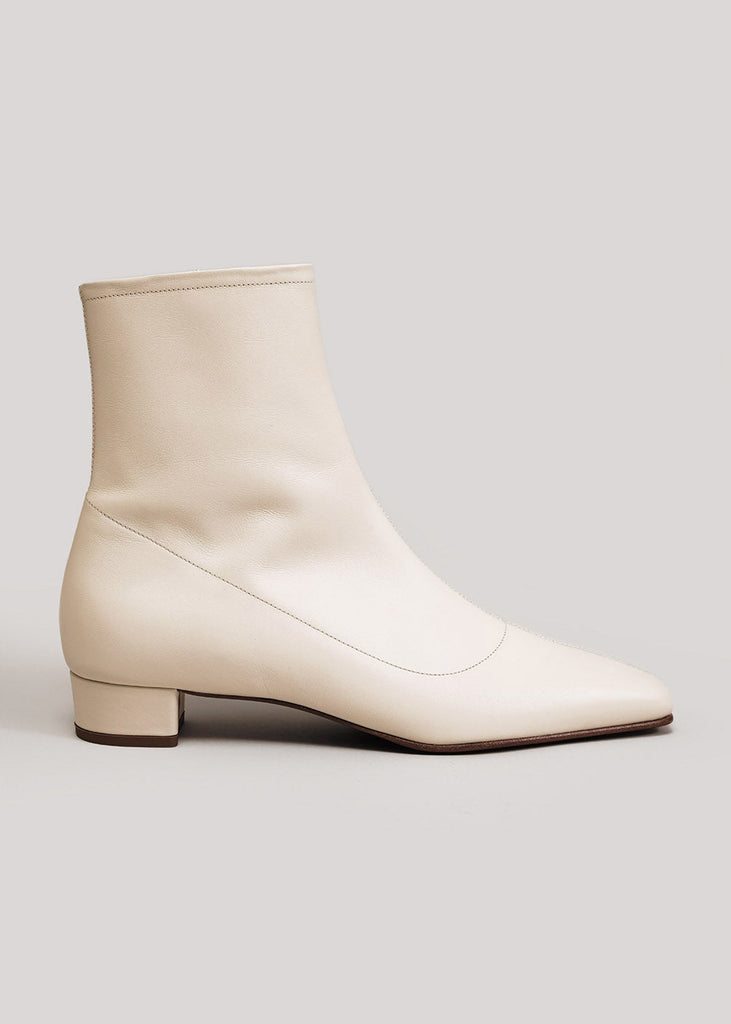 BY FAR White Leather Este Boots - New Classics Studios Sustainable Ethical Fashion Canada