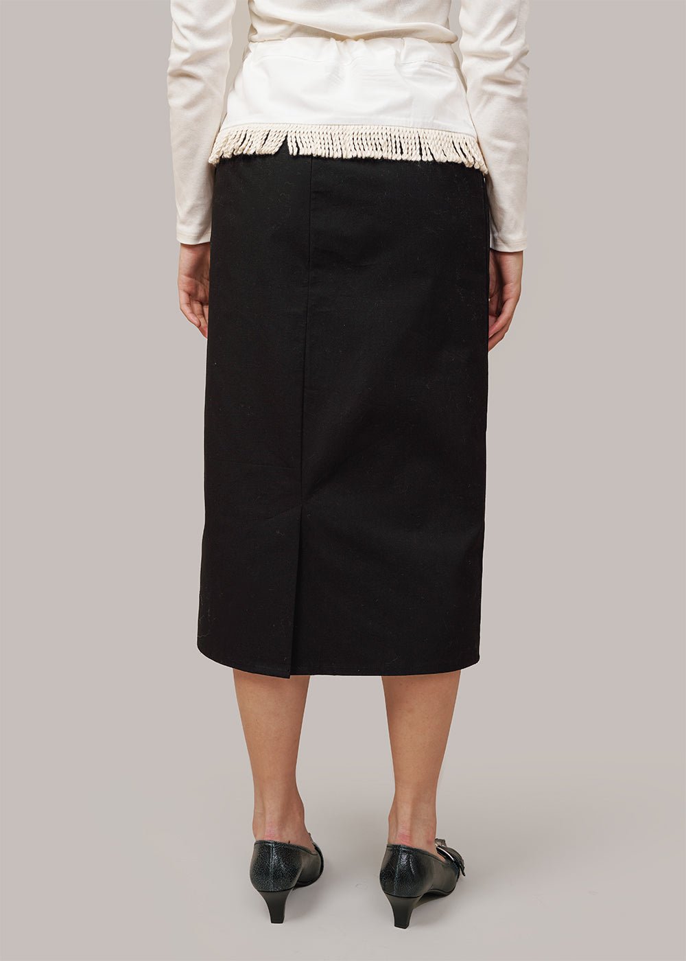 By Signe Black/White Frill Skirt - New Classics Studios Sustainable Ethical Fashion Canada