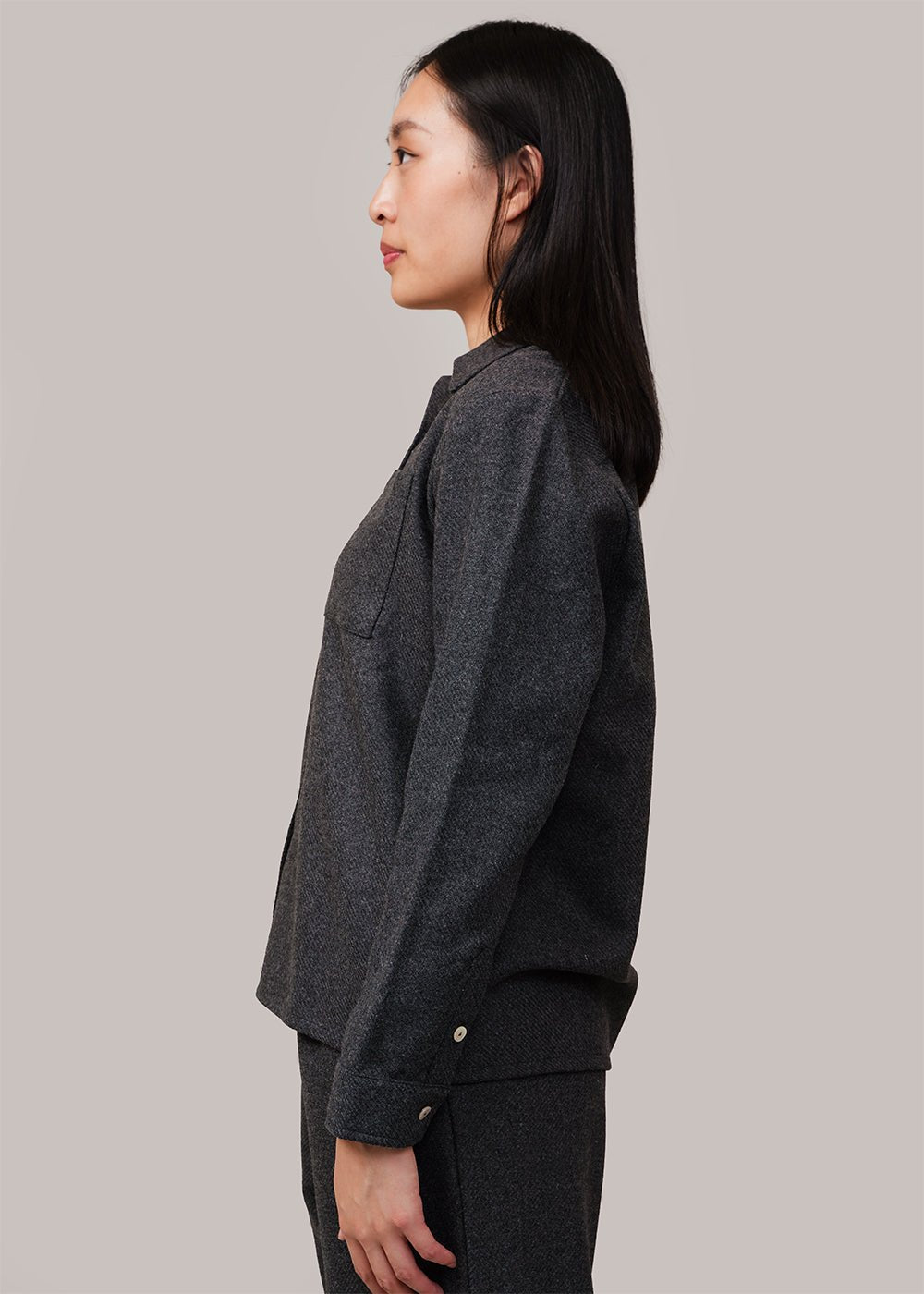 By Signe Grey Liv Flannel Shirt - New Classics Studios Sustainable Ethical Fashion Canada