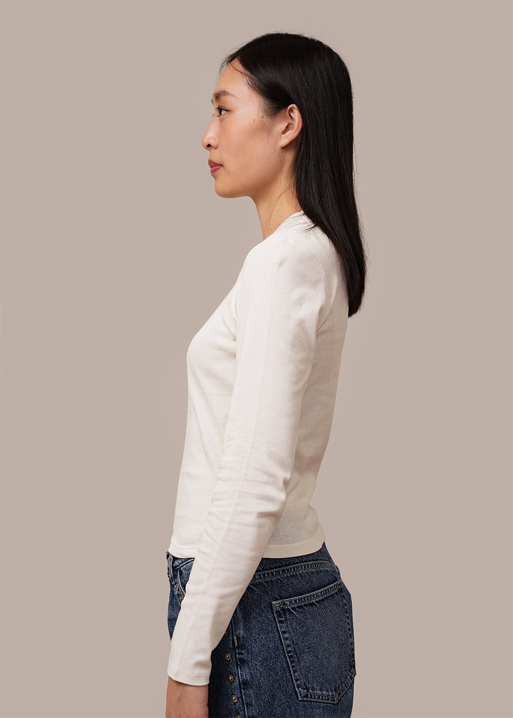 By Signe Off-White Ada Longsleeve Shirt - New Classics Studios Sustainable Ethical Fashion Canada
