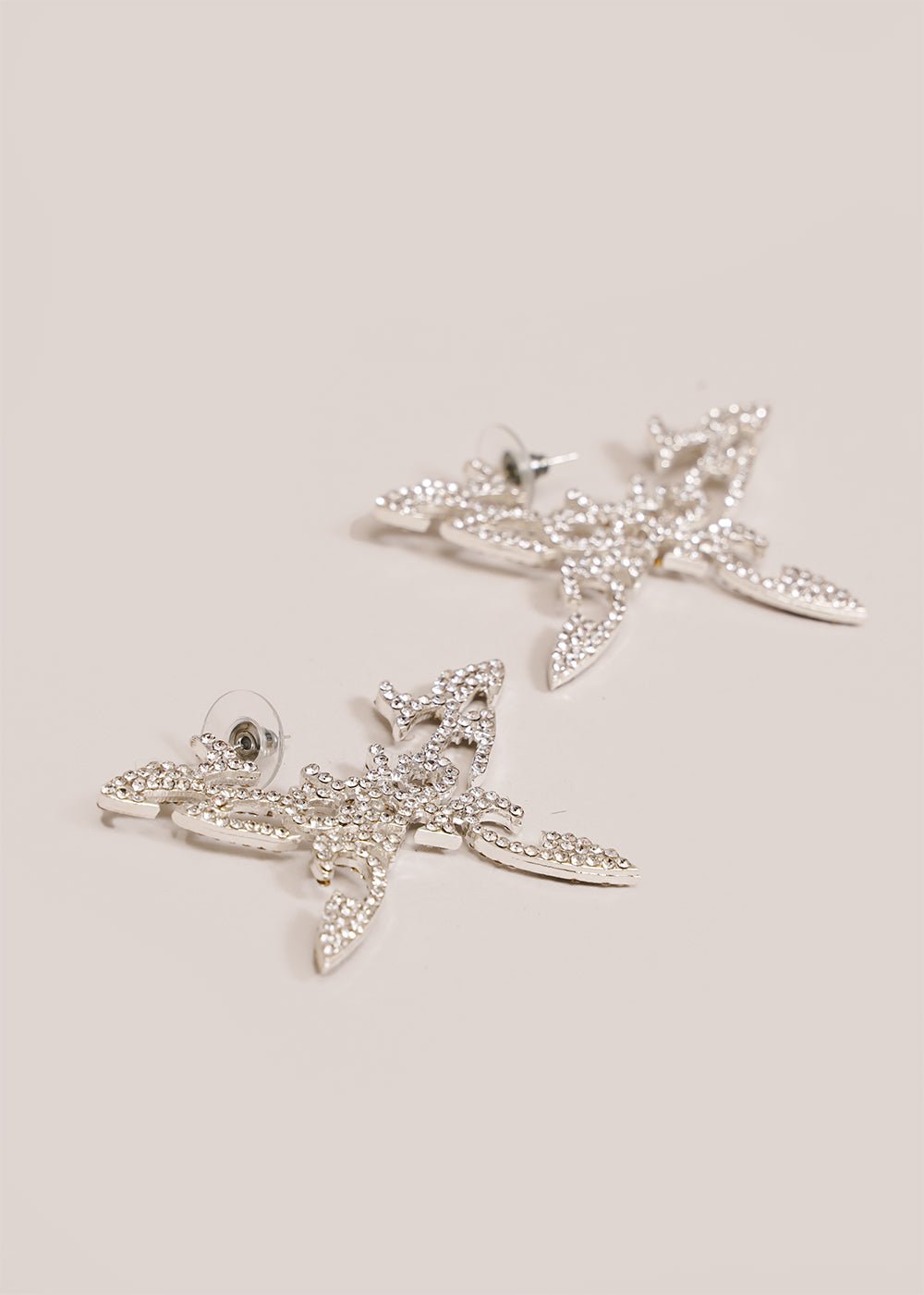 Collina Strada Silver Tattoo Butterfly Earrings - New Classics Studios Sustainable Ethical Fashion Canada