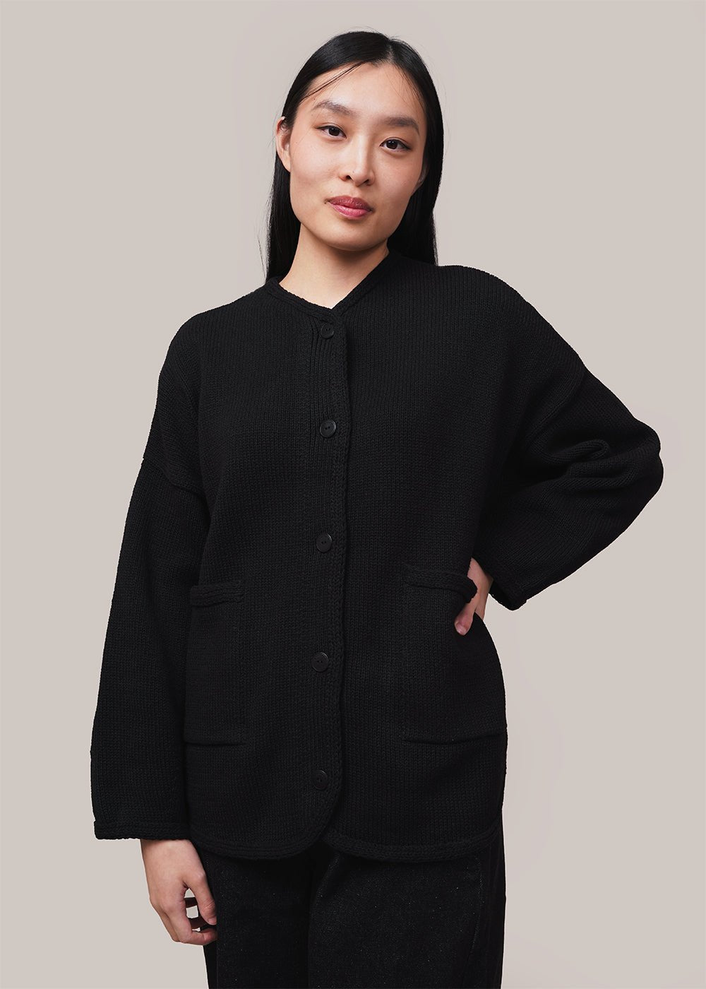 Cordera Black Cotton Jacket - New Classics Studios Sustainable Ethical Fashion Canada