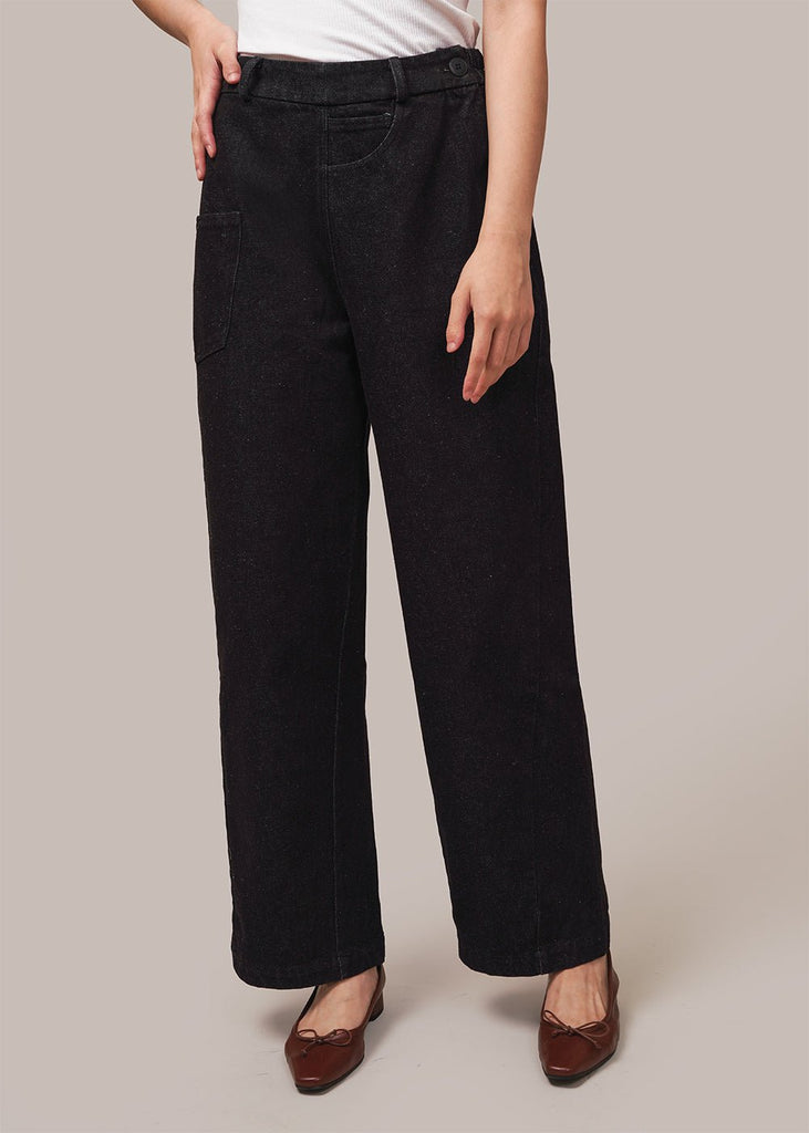 Linen Capri Pants Handcrafted Elastic Waist Trousers -  New
