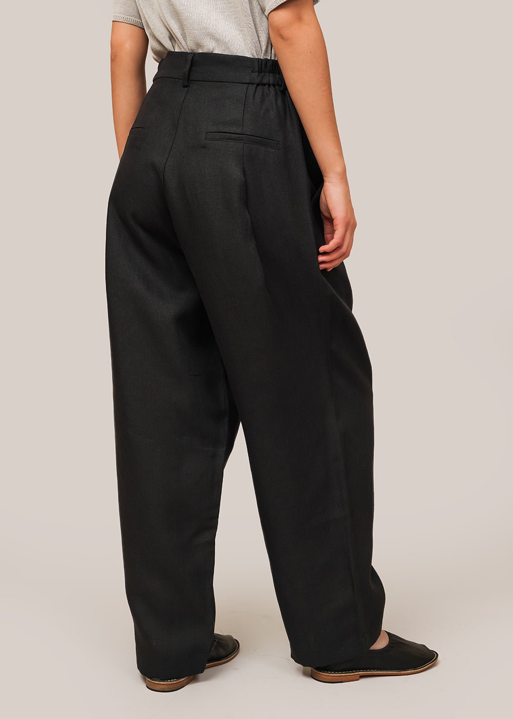 Soft Surroundings Solid Black Linen Pants Size M (Petite) - 70% off