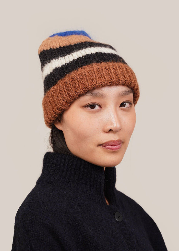 Cordera Mohair Striped Beanie - New Classics Studios Sustainable Ethical Fashion Canada