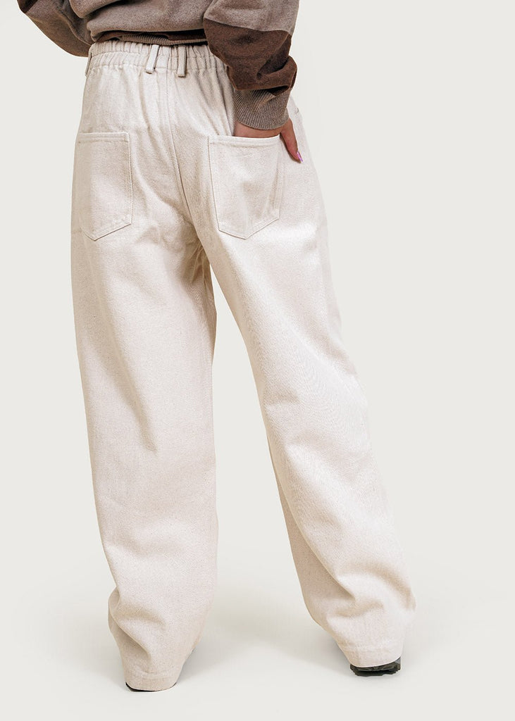 Cordera Natural Straight Pants - New Classics Studios Sustainable Ethical Fashion Canada