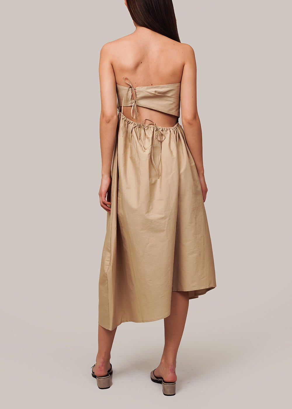 Cordera Toasted Strapless Dress - New Classics Studios Sustainable Ethical Fashion Canada