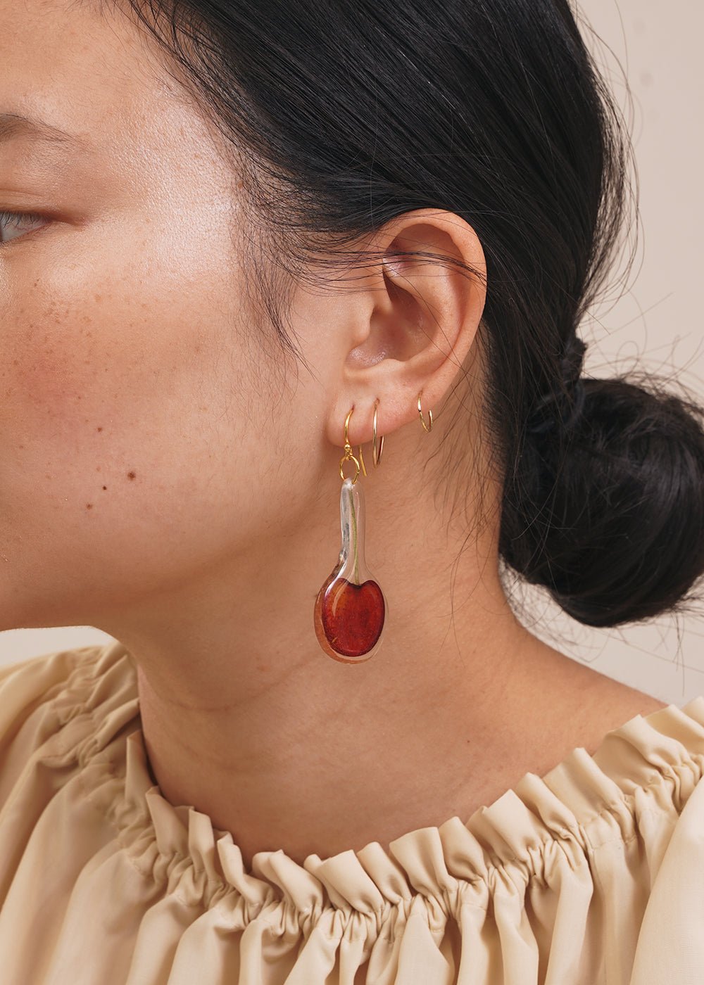 Dauphinette Cherry Earring - New Classics Studios Sustainable Ethical Fashion Canada