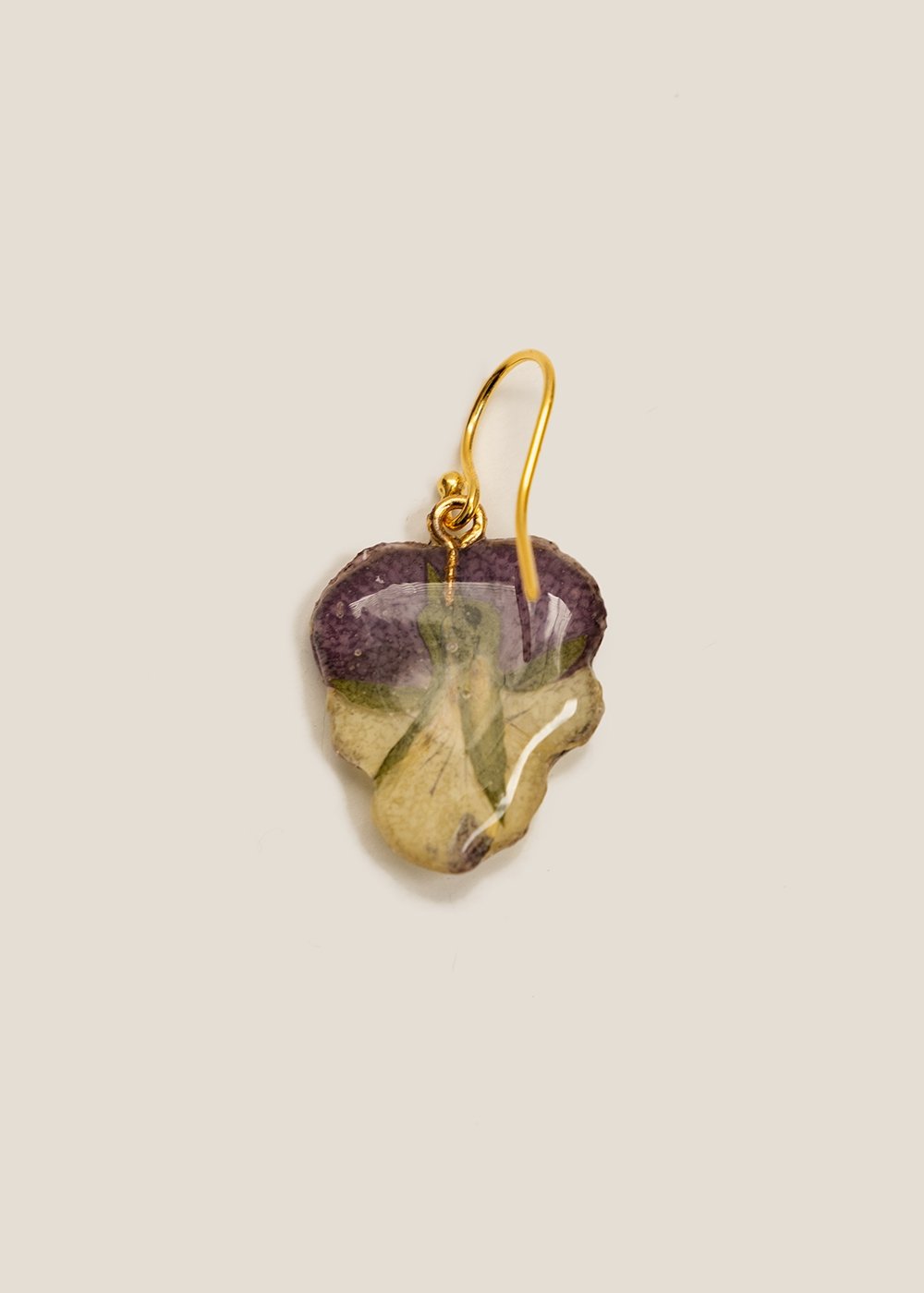 Dauphinette Purple Pansy Earring - New Classics Studios Sustainable Ethical Fashion Canada