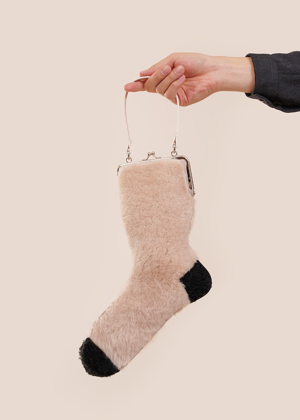 Dauphinette Shearling Sock Bag - New Classics Studios Sustainable Ethical Fashion Canada