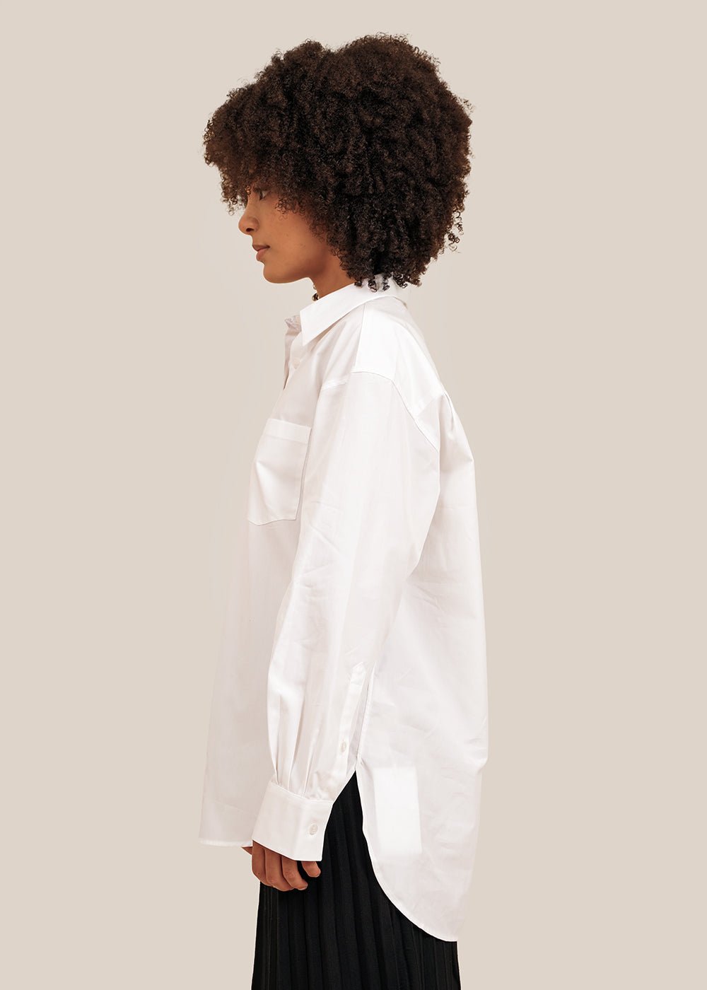 Filippa K White Sammy Shirt - New Classics Studios Sustainable Ethical Fashion Canada