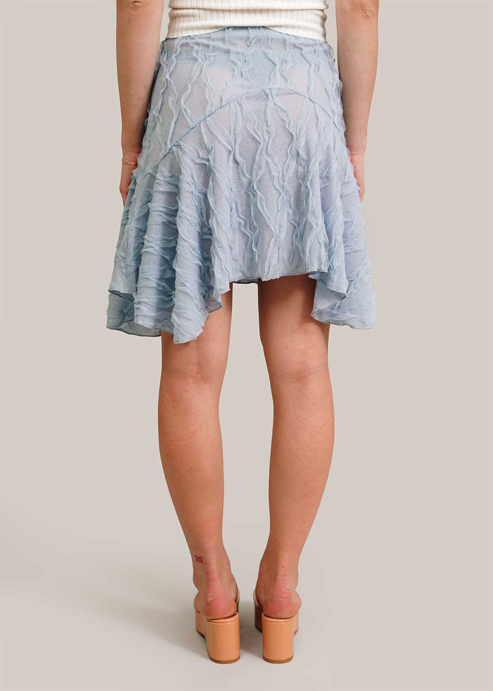 Geel Sky Blue Carrie Skirt - New Classics Studios Sustainable Ethical Fashion Canada