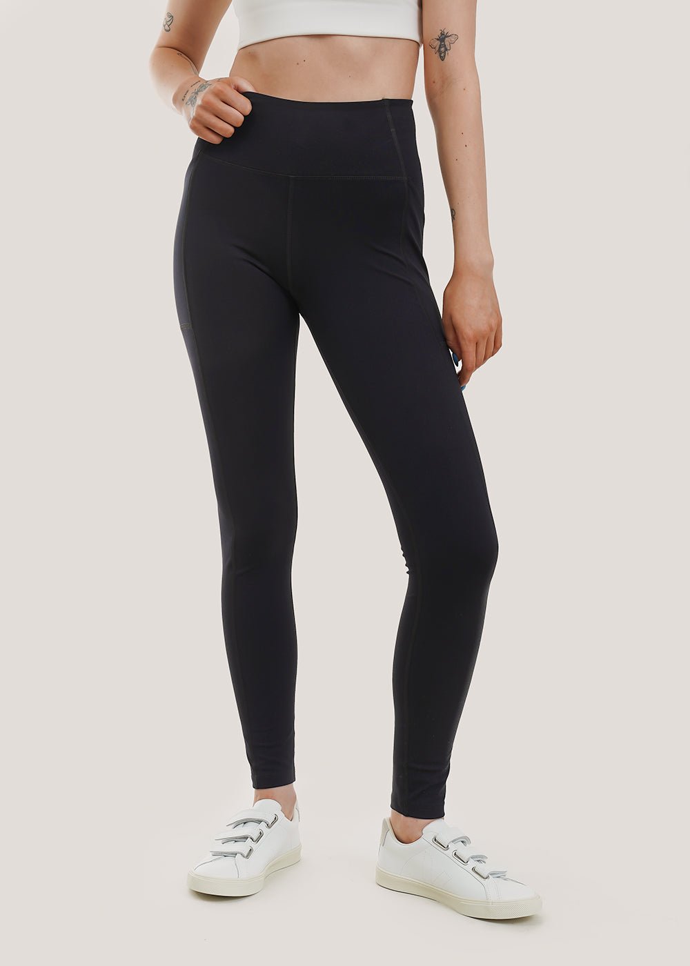 Girlfriend Collective Black High Rise Pocket Legging - New Classics Studios Sustainable Ethical Fashion Canada
