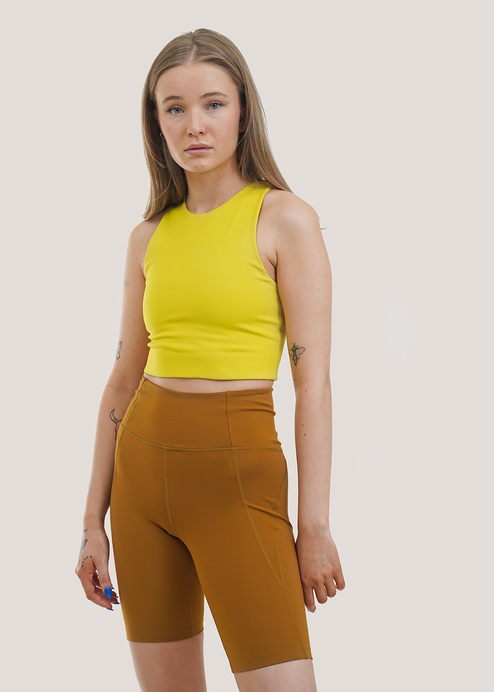 Chartreuse Dylan Bra by GIRLFRIEND COLLECTIVE – New Classics Studios