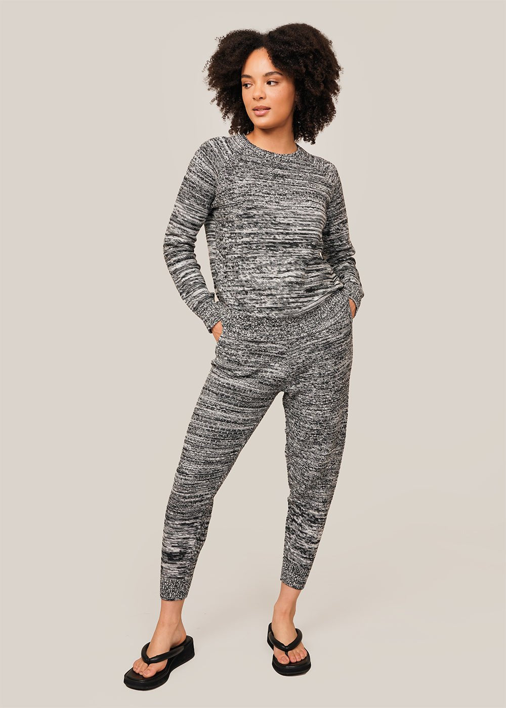 Giu Giu White Noise Space Suit Sweater - New Classics Studios Sustainable Ethical Fashion Canada