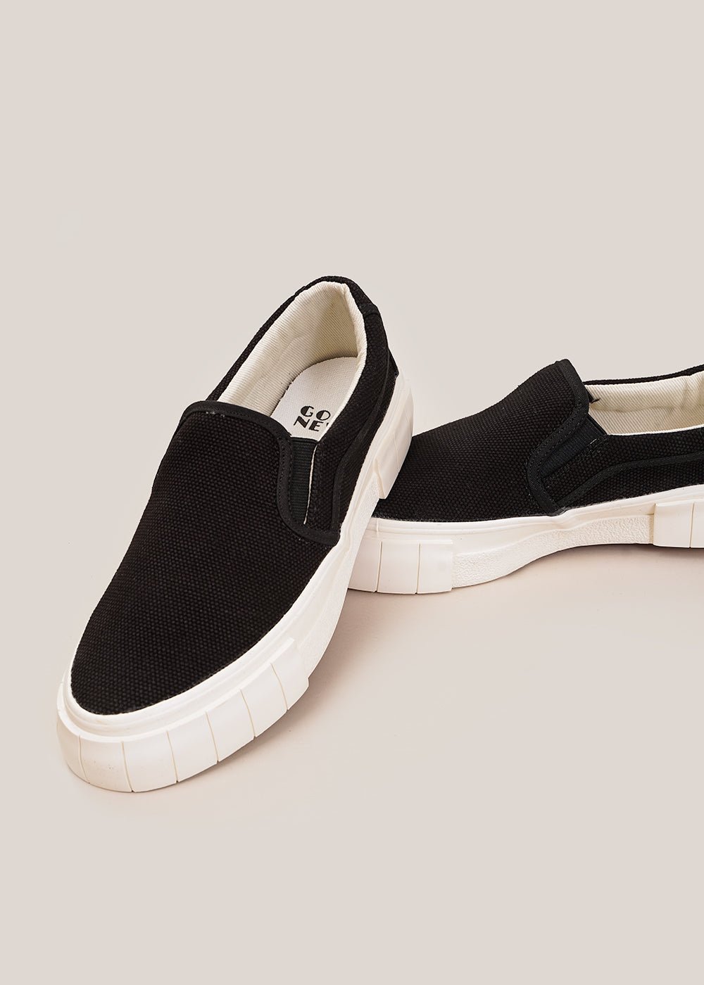 GOOD NEWS Black Yess Core Sneakers - New Classics Studios Sustainable Ethical Fashion Canada