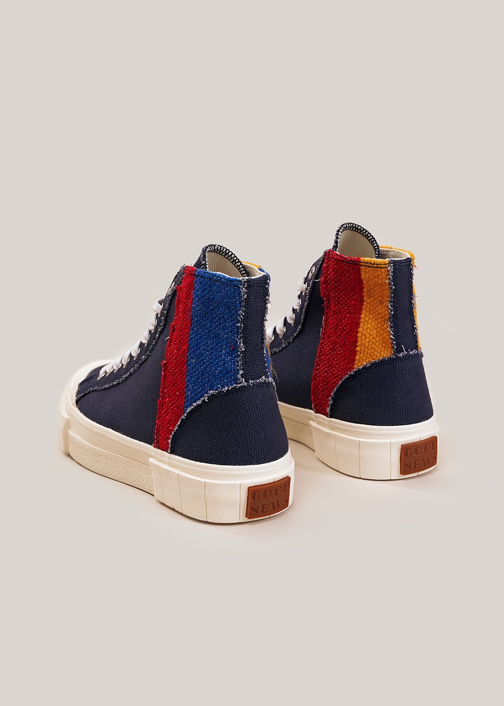 GOOD NEWS Navy Palm Moroccan Sneakers - New Classics Studios Sustainable Ethical Fashion Canada