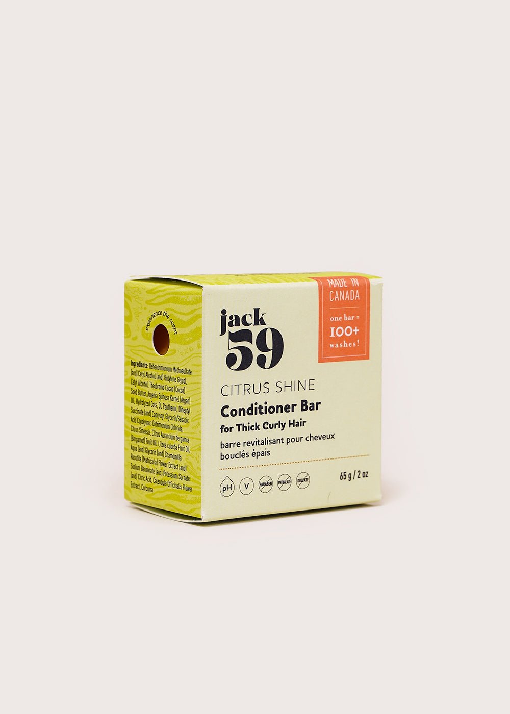 Jack59 Citrus Shine Conditioner Bar - New Classics Studios Sustainable Ethical Fashion Canada