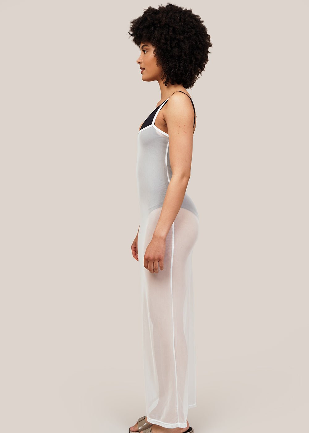 Kye Intimates Bone Overlay Slip Dress - New Classics Studios Sustainable Ethical Fashion Canada