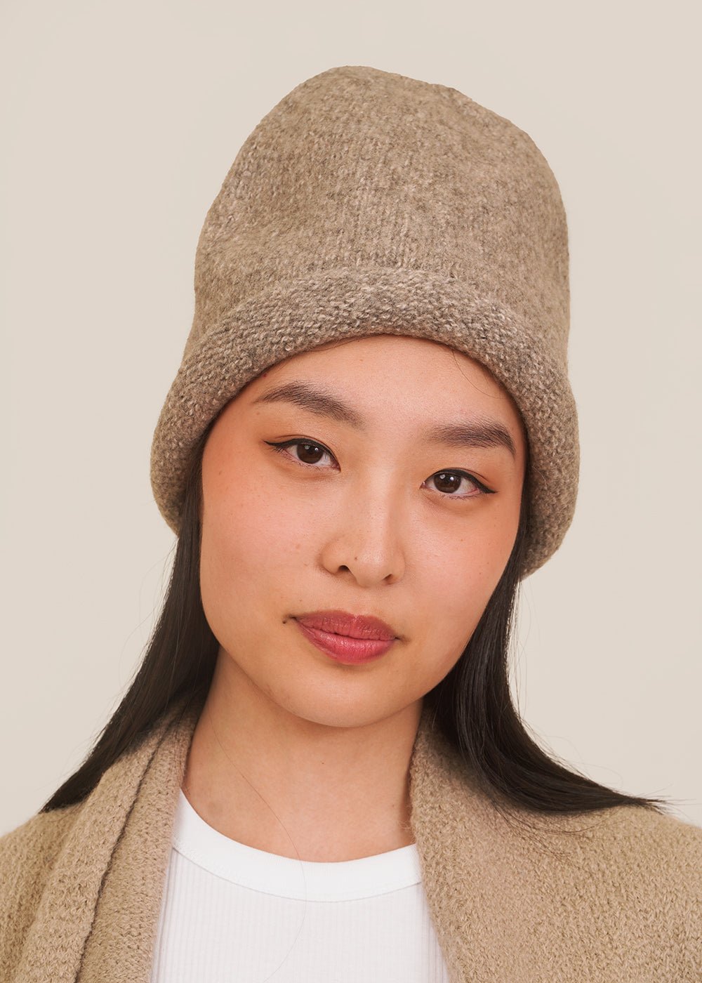 Lauren Manoogian Rock Melange Knit Roll Hat - New Classics Studios Sustainable Ethical Fashion Canada