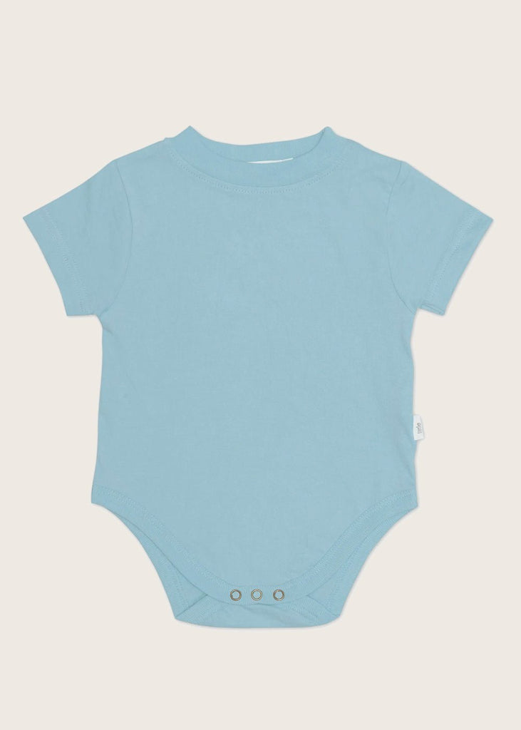 Little Elinor by NICO Powder Blue Baby Tee Onesie - New Classics Studios Sustainable Ethical Fashion Canada