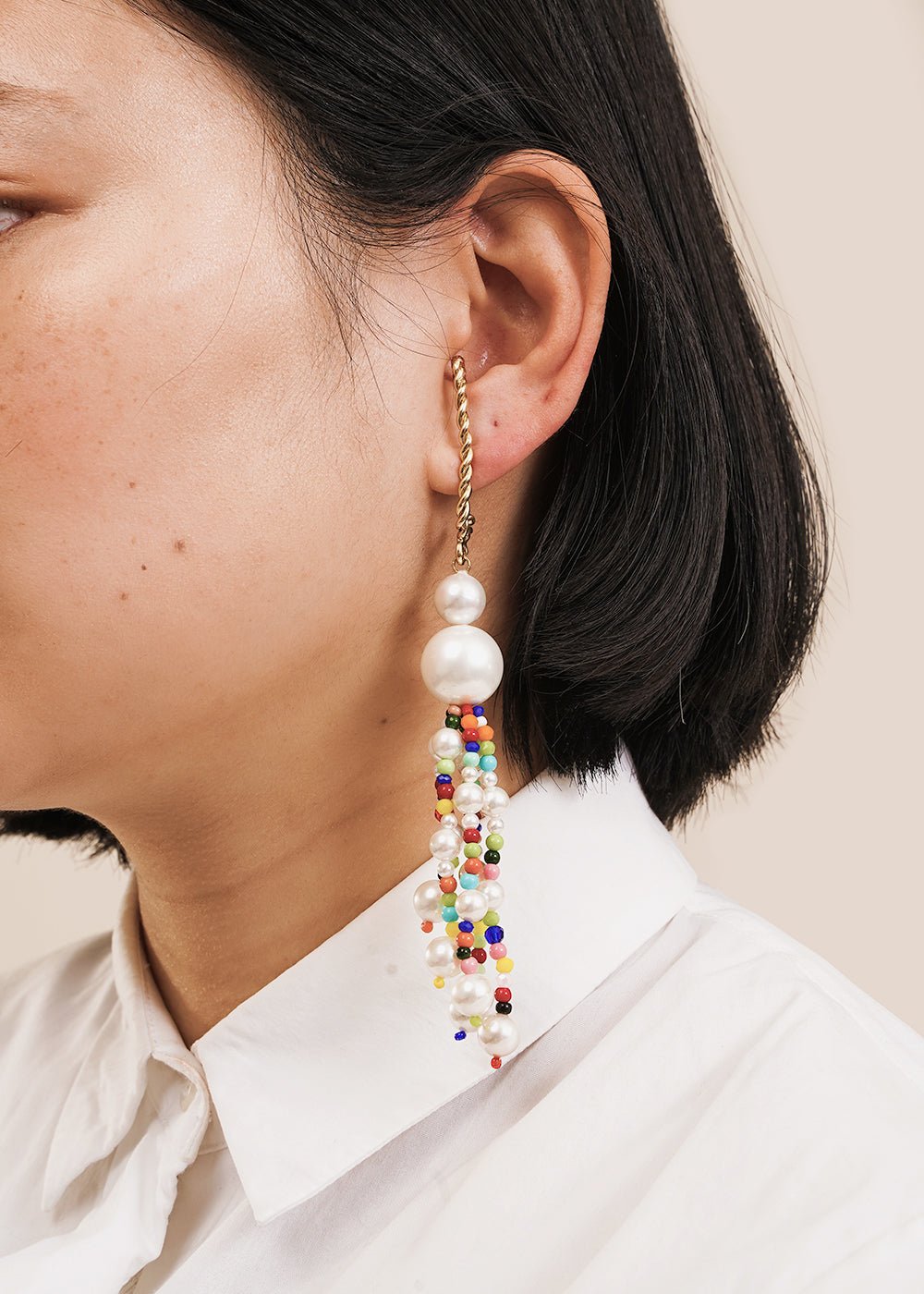 LUINY Dangling Earrings - New Classics Studios Sustainable Ethical Fashion Canada