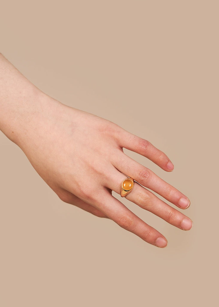 LUINY Yellow Onyx Krasner Ring - New Classics Studios Sustainable Ethical Fashion Canada