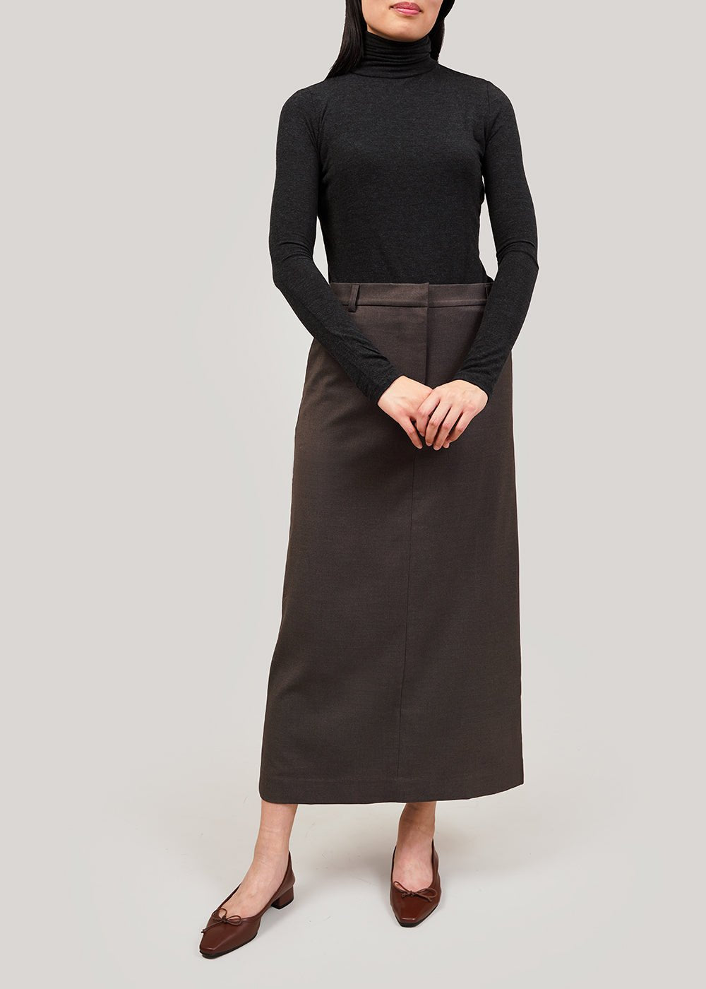 Mijeong Park Black Roll Neck Jersey Top - New Classics Studios Sustainable Ethical Fashion Canada