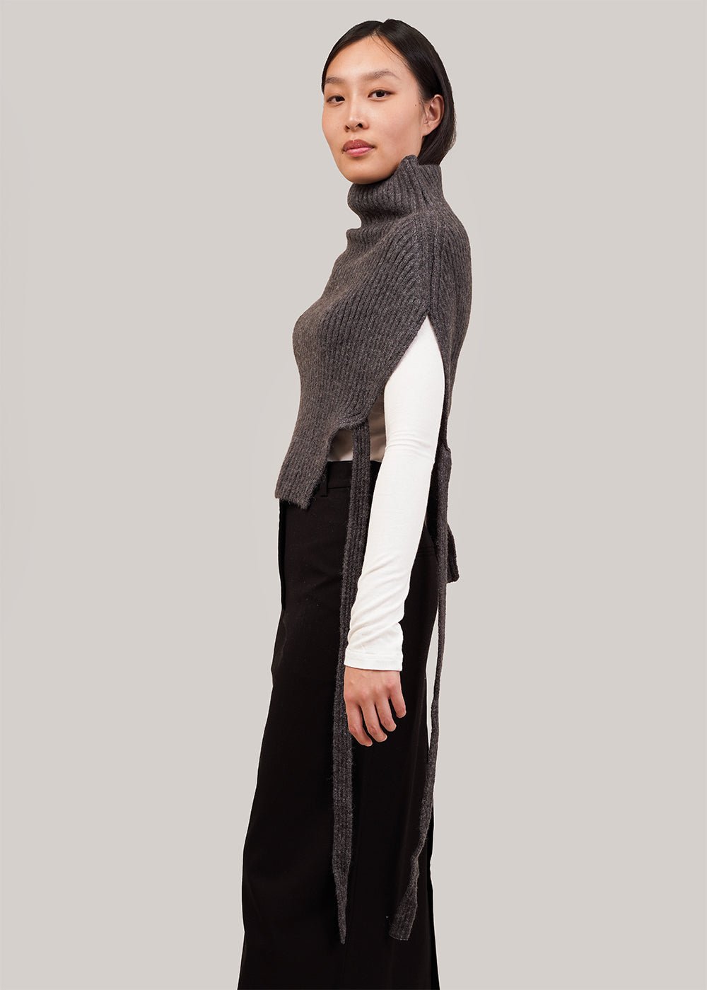 Mijeong Park Charcoal Neck Warmer - New Classics Studios Sustainable Ethical Fashion Canada