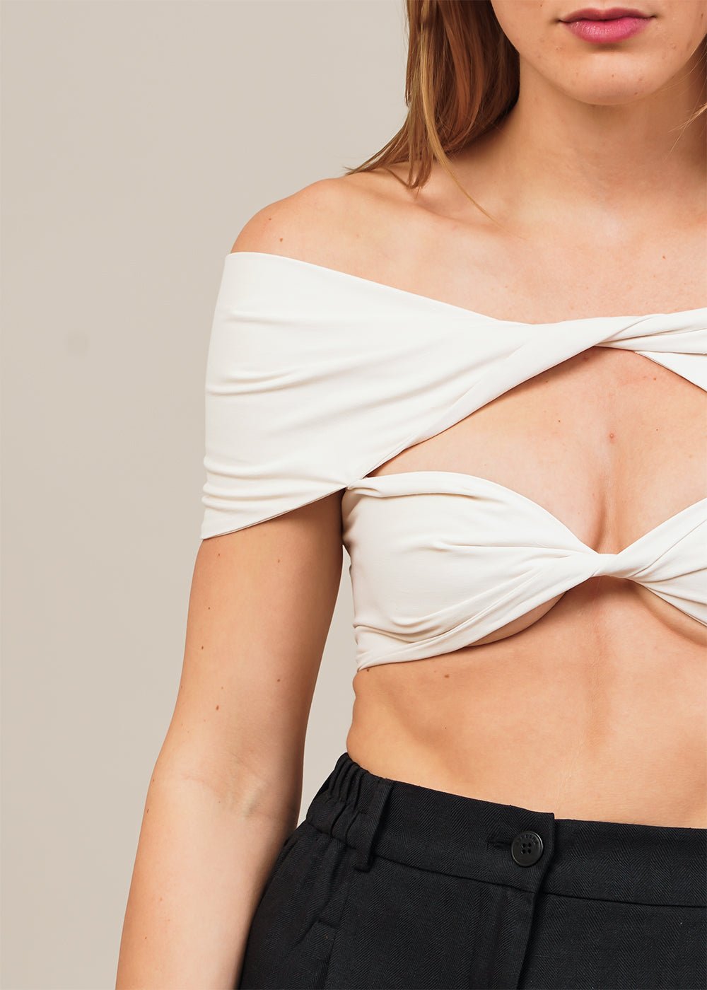 Modern Weaving Coconut Double Bandeau Top - New Classics Studios Sustainable Ethical Fashion Canada