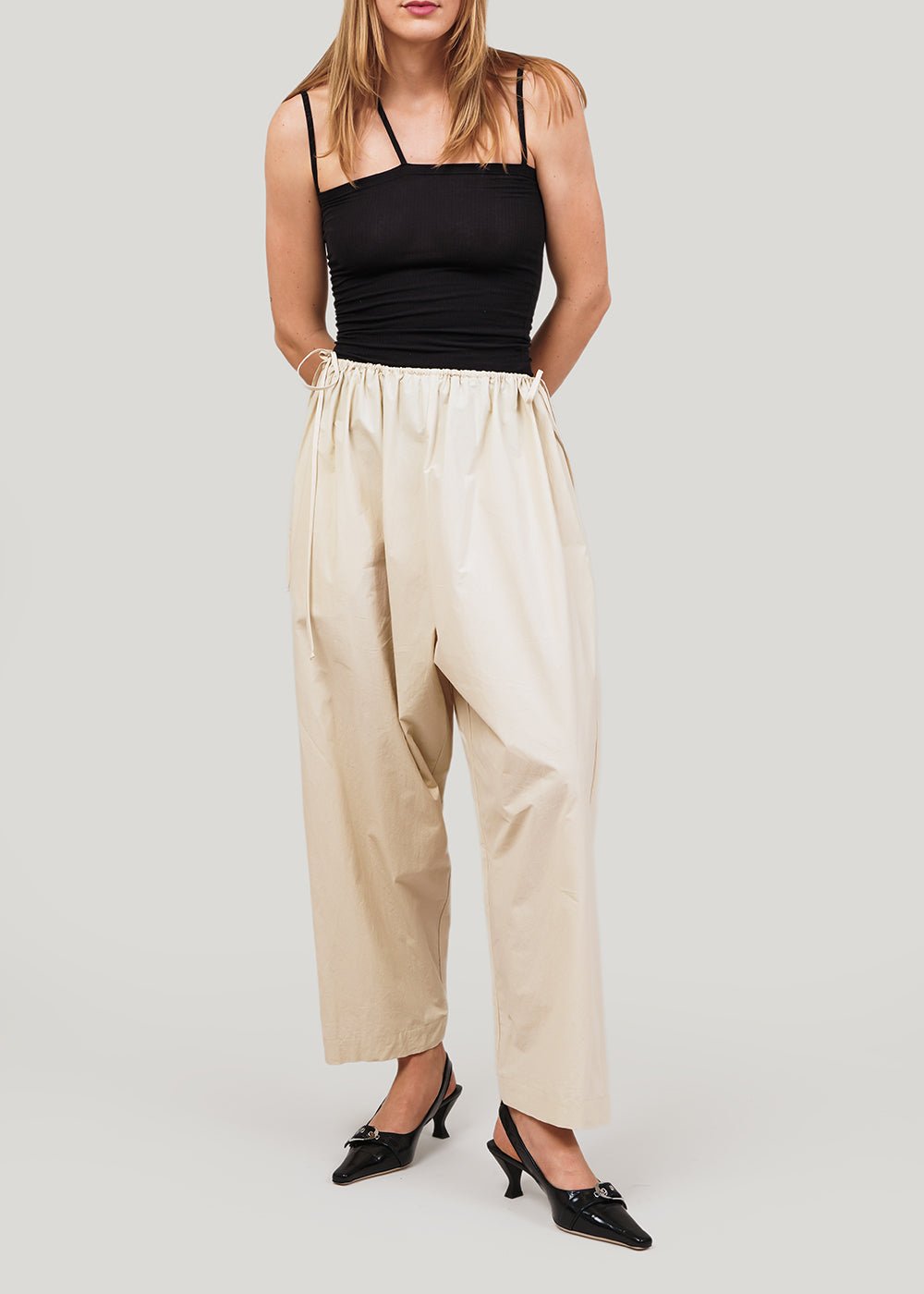Modern Weaving Parchment Balloon Pant - New Classics Studios Sustainable Ethical Fashion Canada