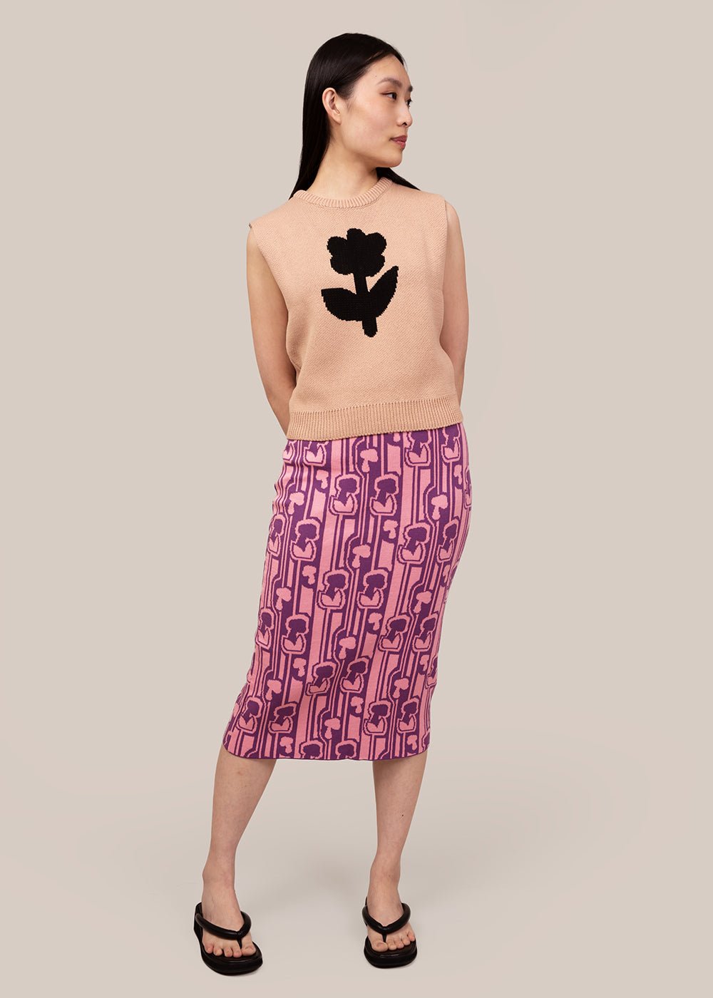 Mundaka Pink Champi Skirt - New Classics Studios Sustainable Ethical Fashion Canada