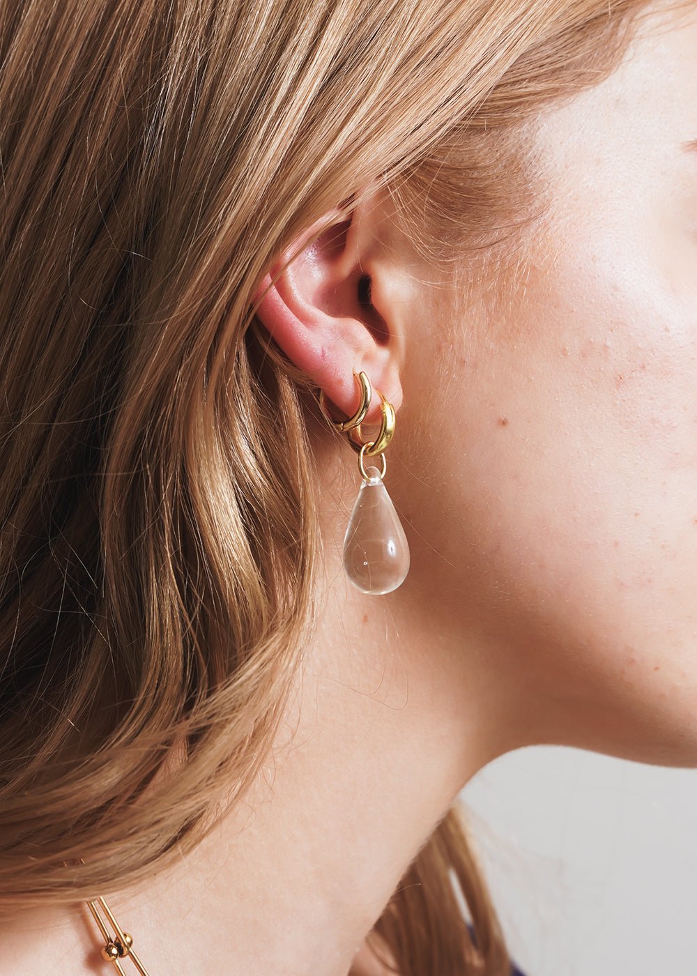 NINFA Clear Gota Earrings - New Classics Studios Sustainable Ethical Fashion Canada