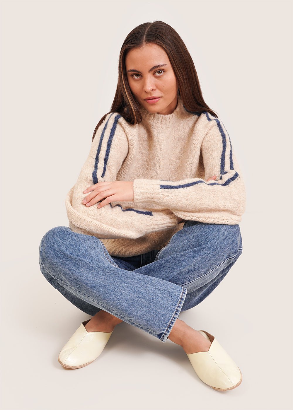 Paloma Wool Ecru Grand Slam Sweater - New Classics Studios Sustainable Ethical Fashion Canada