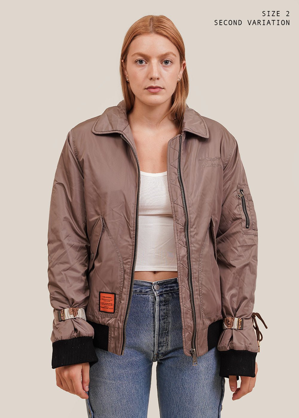 Paris RE Made Brown Iconic Bomber - New Classics Studios Sustainable Ethical Fashion Canada