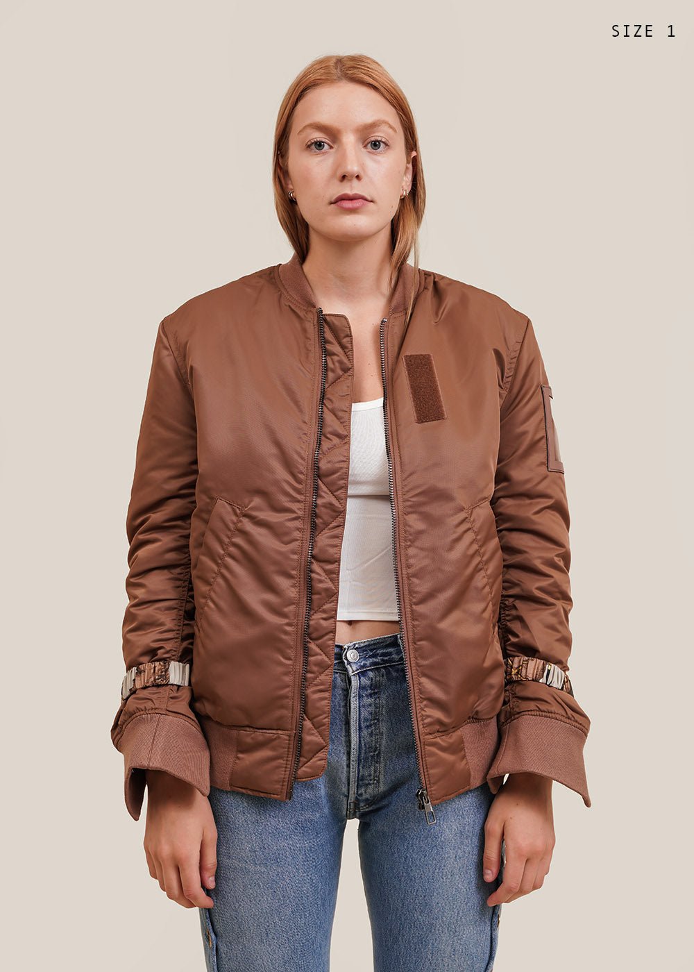 Paris RE Made Brown Iconic Bomber - New Classics Studios Sustainable Ethical Fashion Canada
