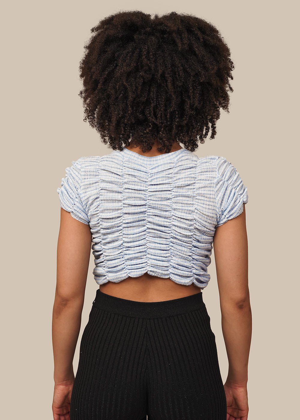 Permanent Vacation Blue Gingham Eternal Tee - New Classics Studios Sustainable Ethical Fashion Canada