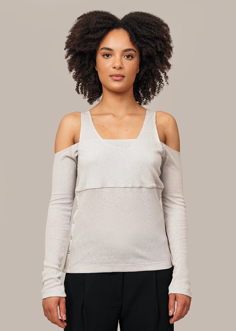 Permanent Vacation Silver Practice Layered Top - New Classics Studios Sustainable Ethical Fashion Canada