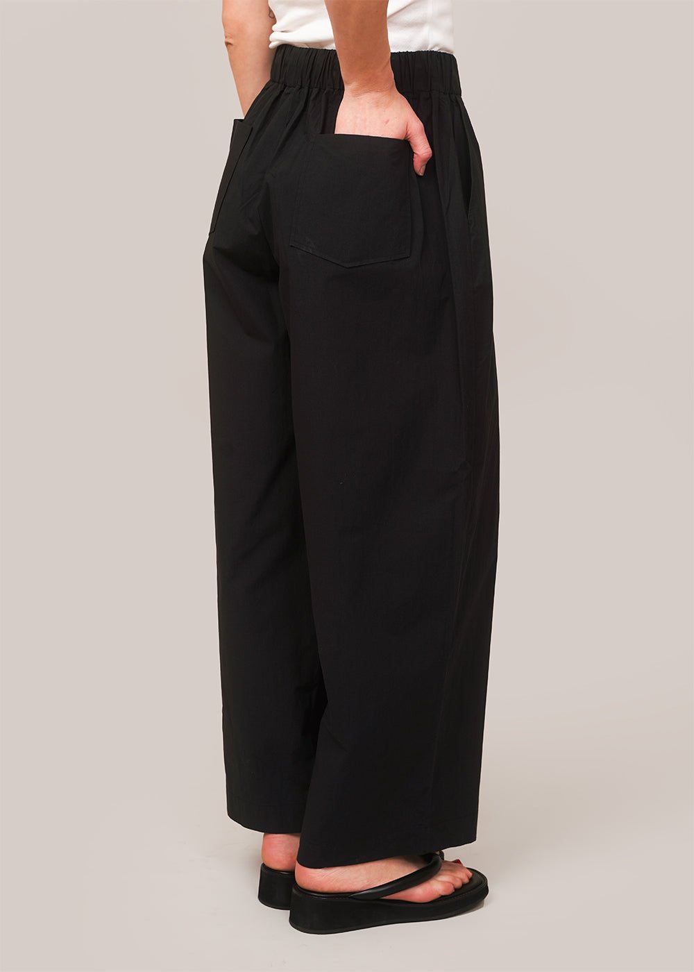For Days Ribbed Flare Drawstring Lounge Pants Black Size M Organic Cotton  Blend
