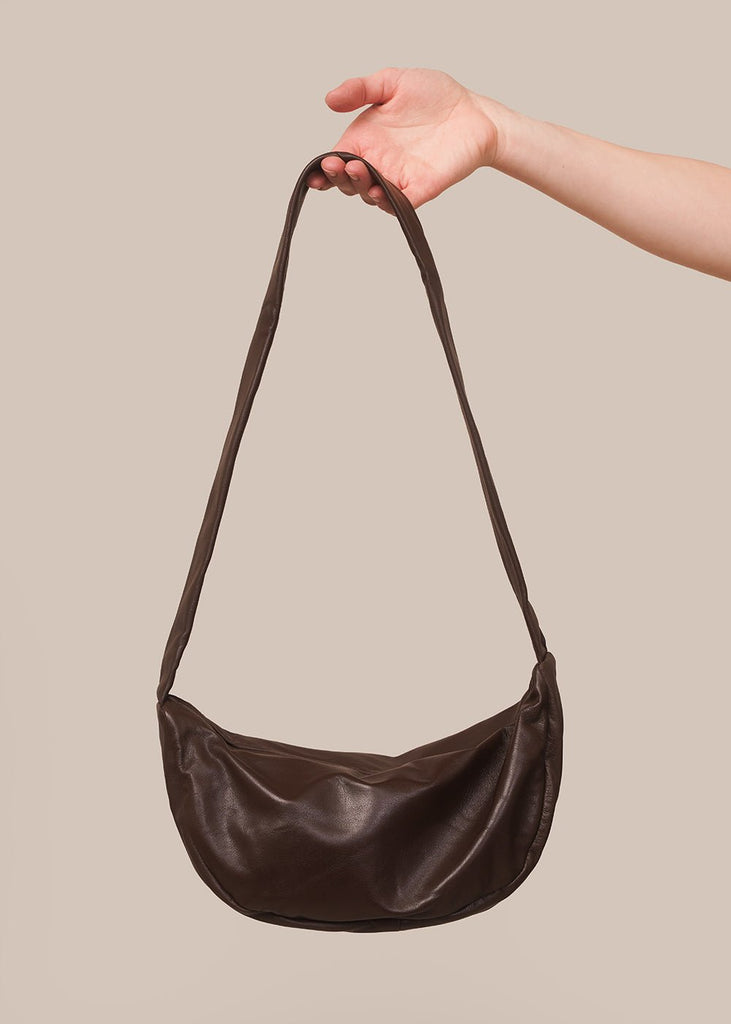 St. Agni Chocolate Soft Crescent Bag - New Classics Studios Sustainable Ethical Fashion Canada