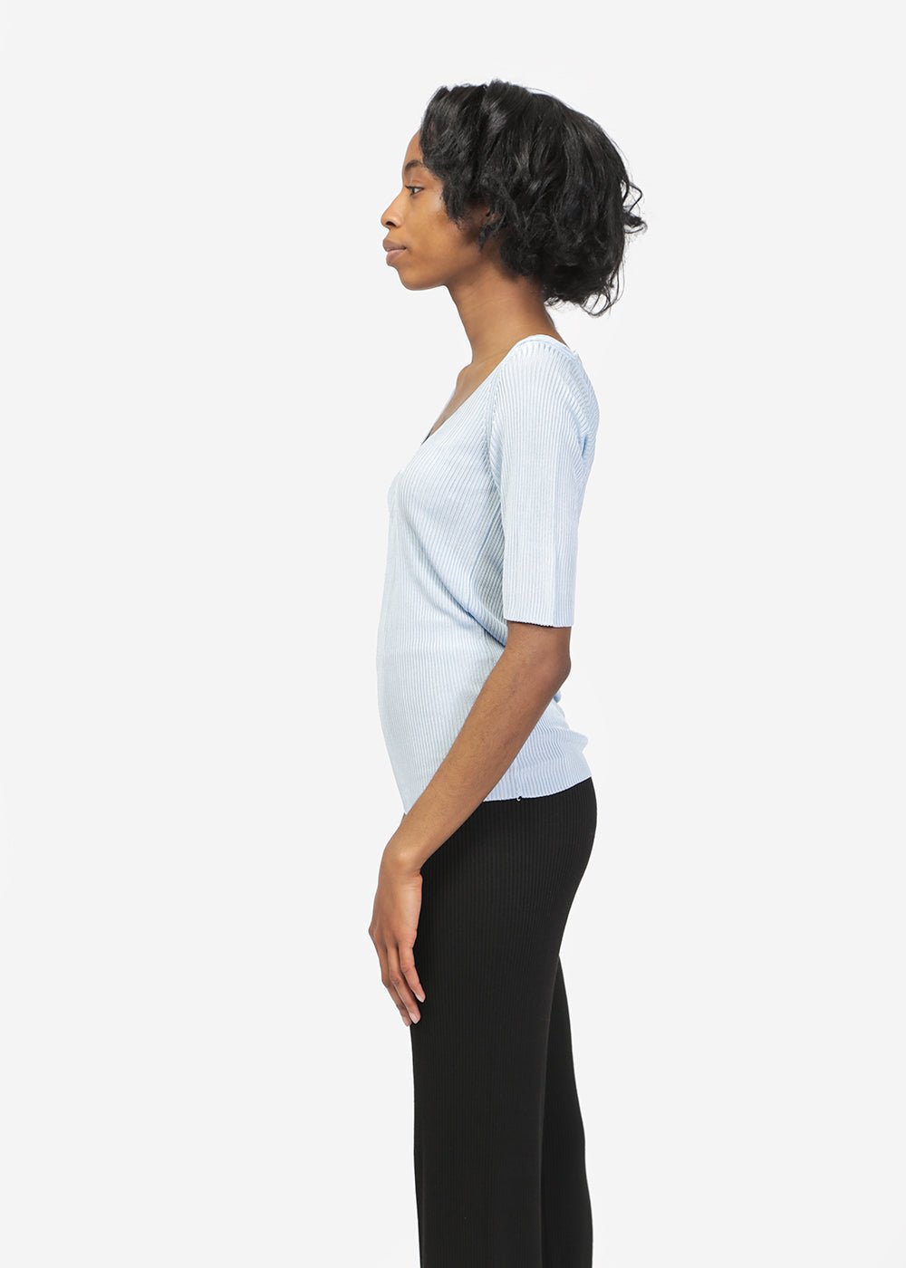 Suzanne Rae Short Sleeve Scoop Neck Knit - New Classics Studios Sustainable Ethical Fashion Canada