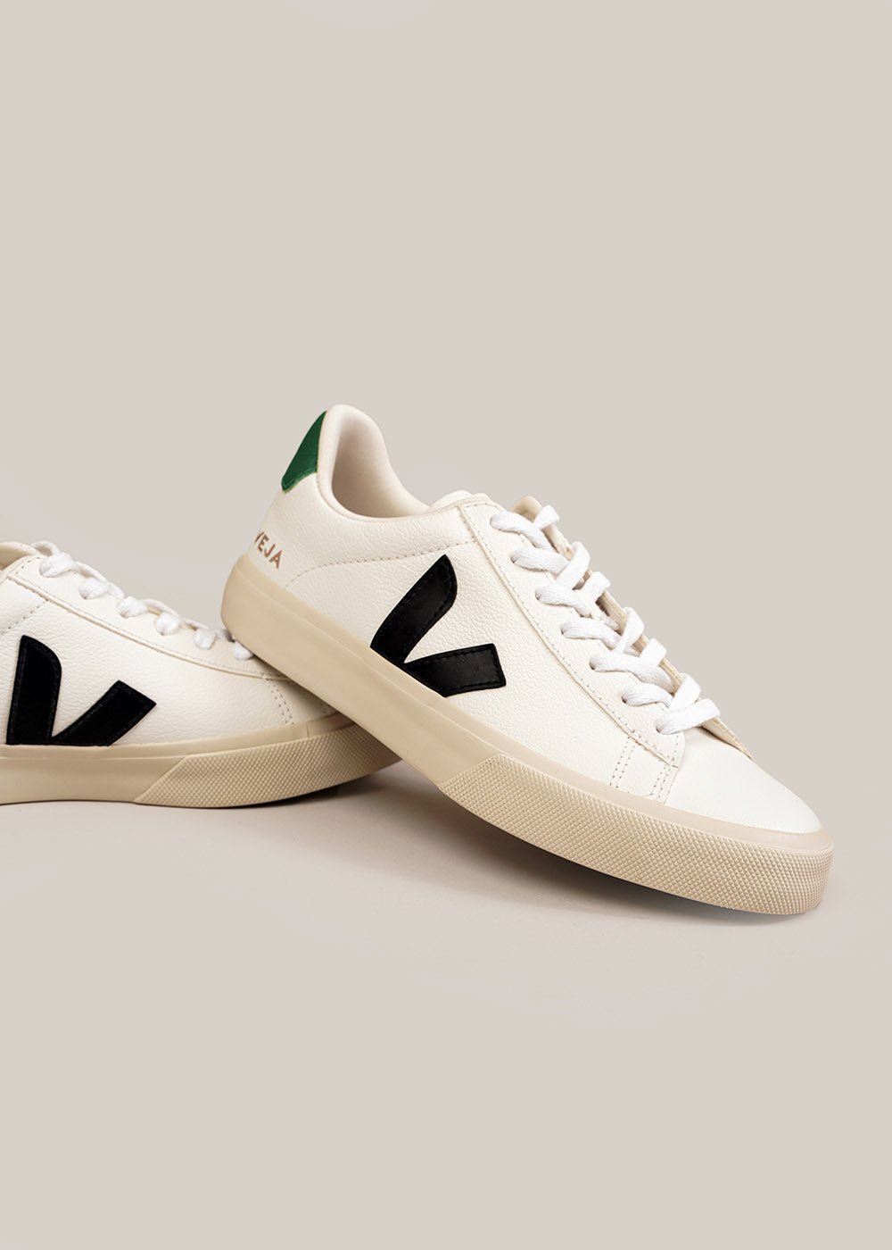 Veja Extra-White Black Emeraude Campo Sneakers - New Classics Studios Sustainable Ethical Fashion Canada
