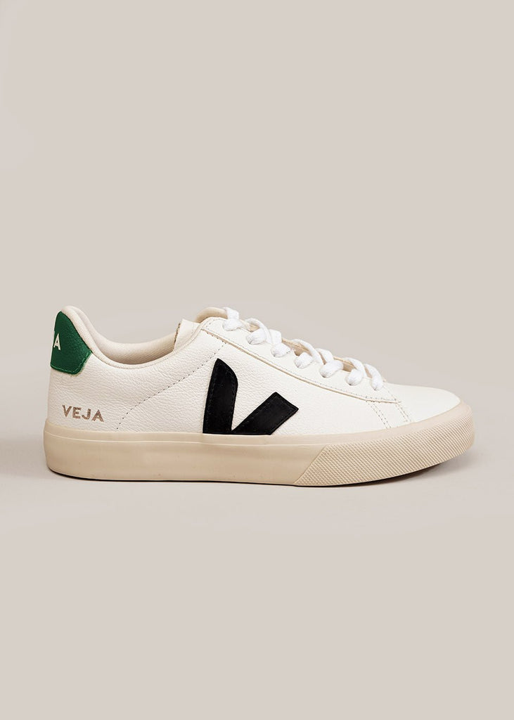 Veja Extra-White Black Emeraude Campo Sneakers - New Classics Studios Sustainable Ethical Fashion Canada