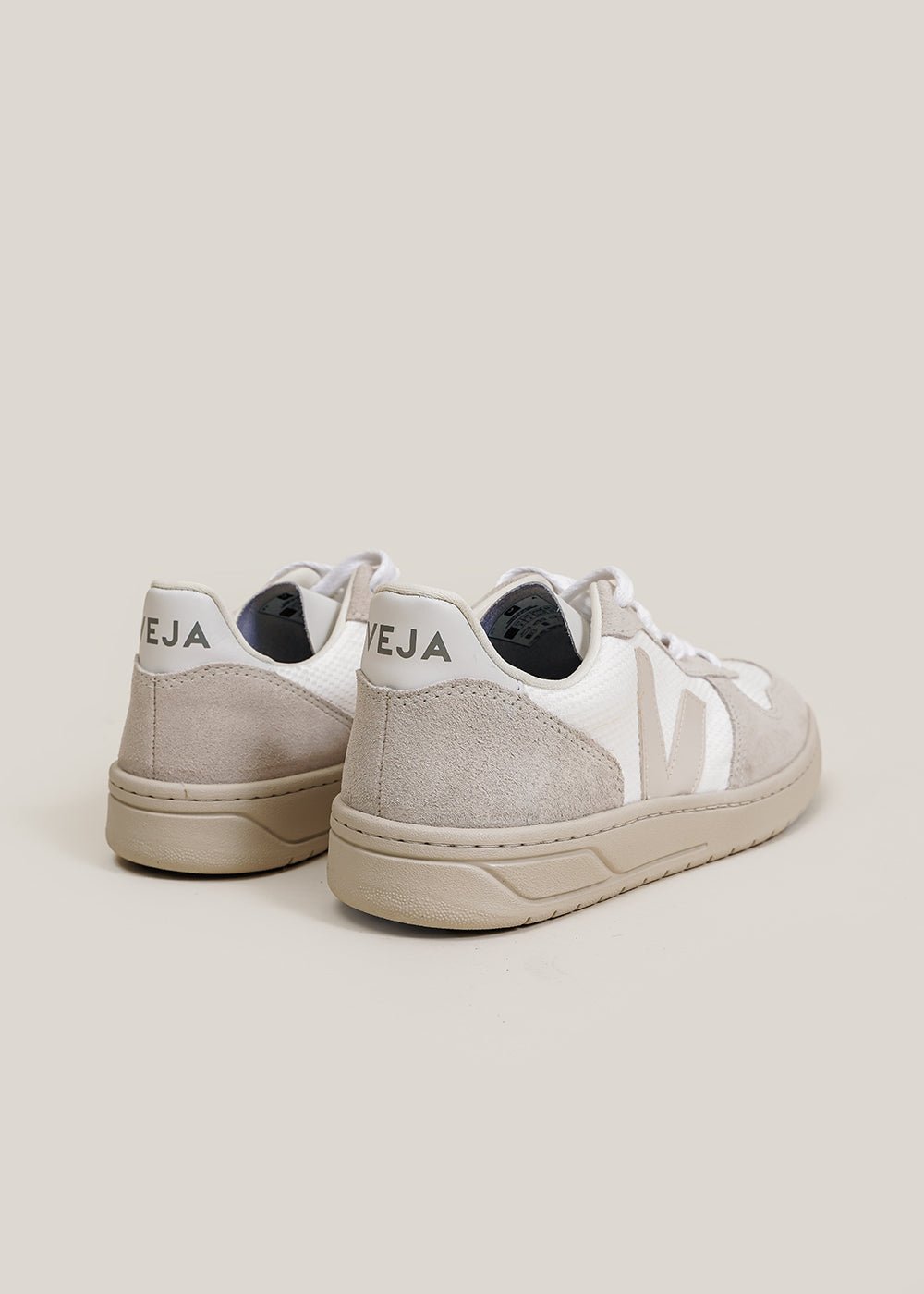 Veja White Natural Pierre V-10 Sneakers - New Classics Studios Sustainable Ethical Fashion Canada