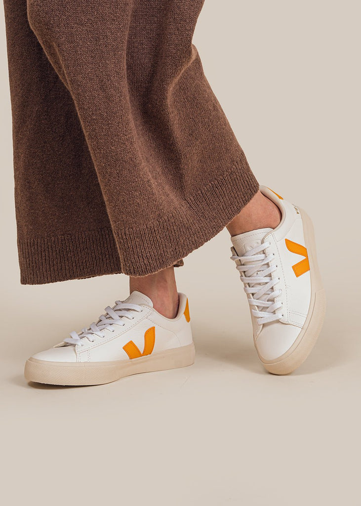 Veja White Ouro Campo Sneaker - New Classics Studios Sustainable Ethical Fashion Canada
