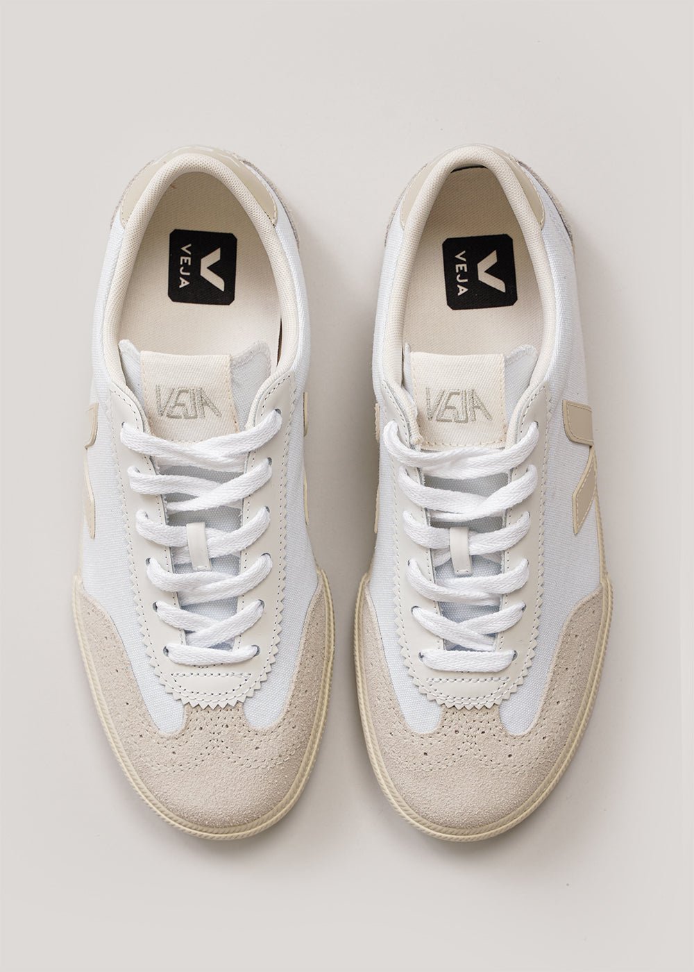 Veja White Pierre Volley Canvas Sneakers - New Classics Studios Sustainable Ethical Fashion Canada