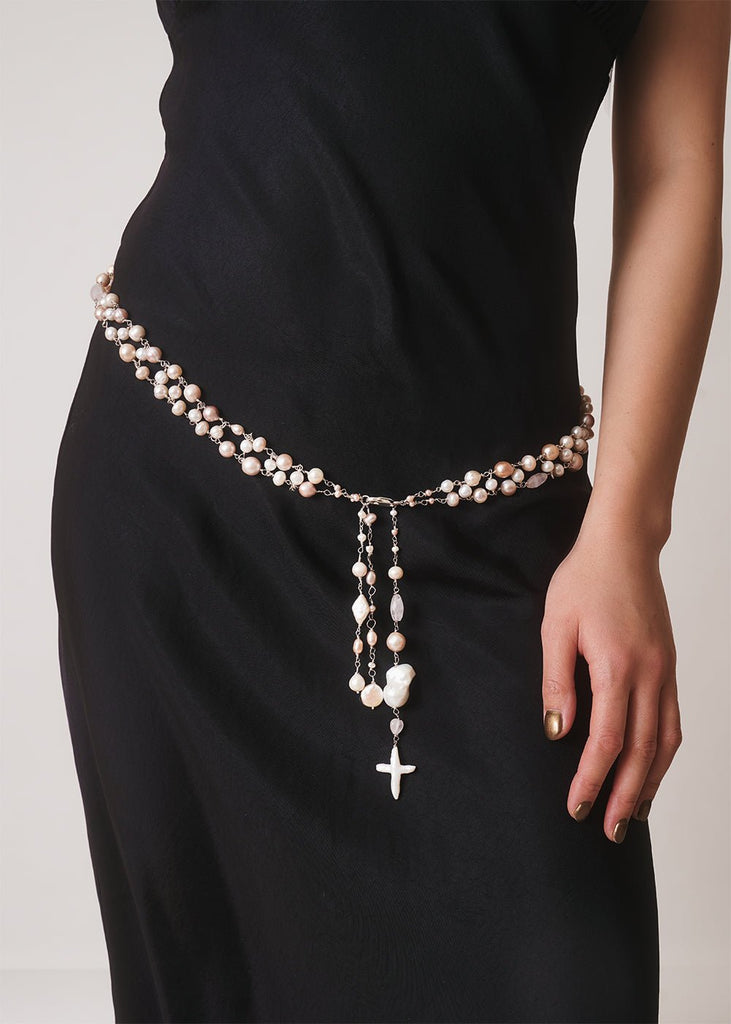 Voons Pearl Chain Belt - New Classics Studios Sustainable Ethical Fashion Canada
