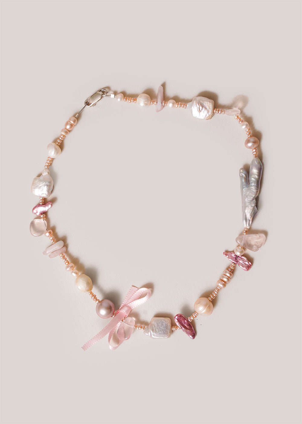 Voons Ribbon Pearl Necklace - New Classics Studios Sustainable Ethical Fashion Canada