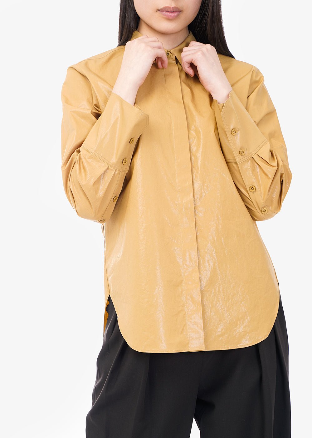 WNDERKAMMER Glossy Basic Shirt — Shop sustainable fashion and slow fashion at New Classics Studios